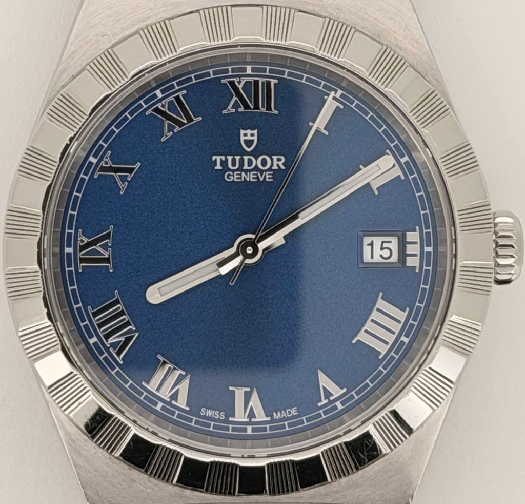 TUDOR Royal 28500 38mm Blue Dial Roman Date Steel Bracelet Full Set - 2022