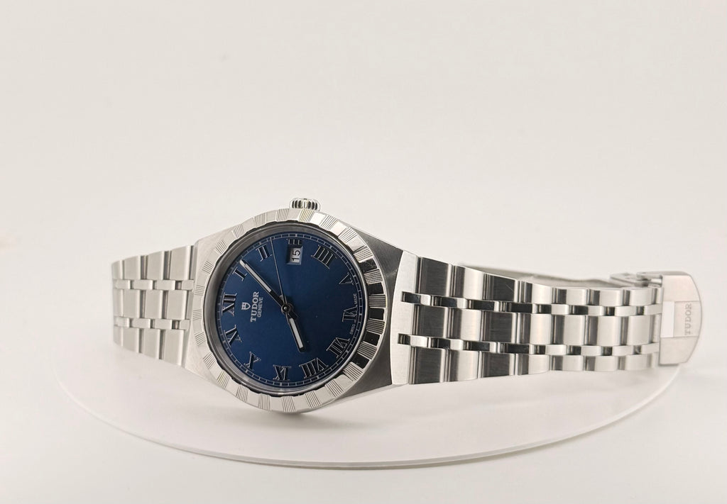 TUDOR Royal 28500 38mm Blue Dial Roman Date Steel Bracelet Full Set - 2022