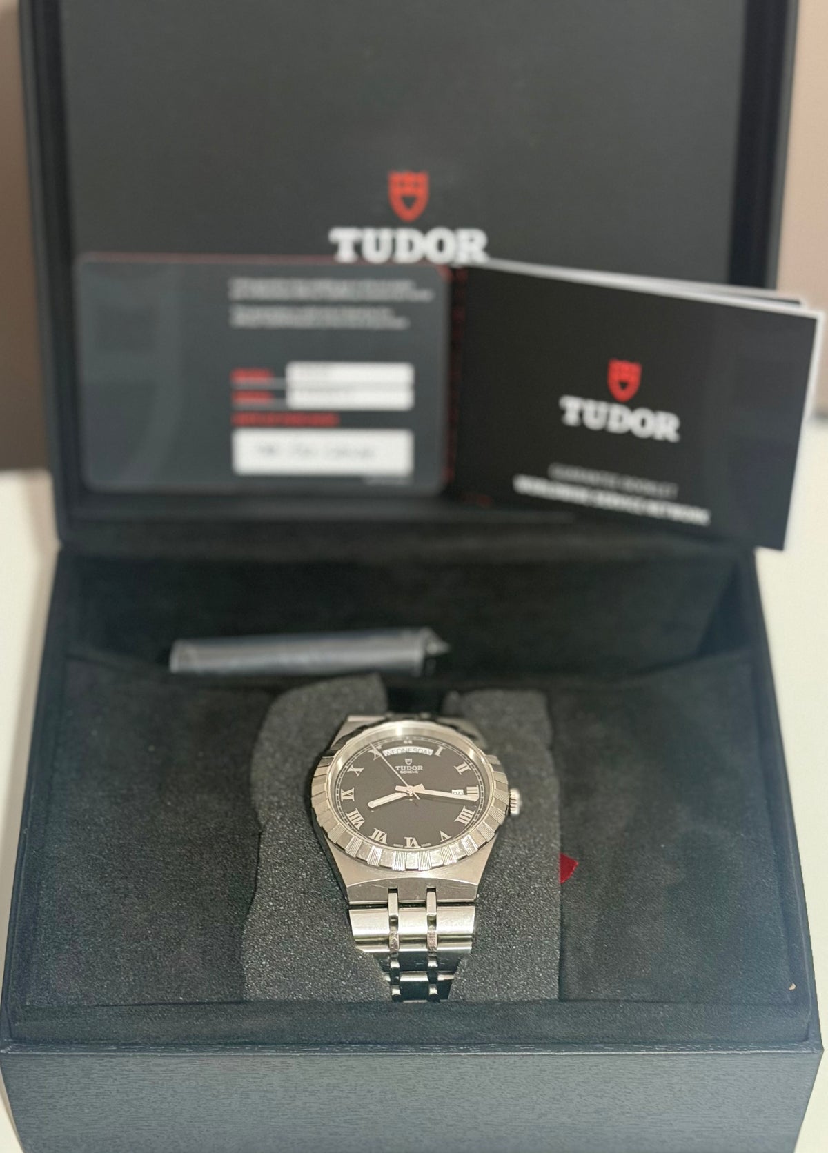 Tudor Royal 28600 Black Dial 41mm – 2024 – Full Set Box & Papers– Good Condition